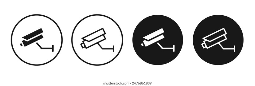 Security Camera line vector icon set.
