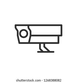 security camera. linear icon. Line with editable stroke