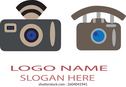 Security camera logo icon vector .