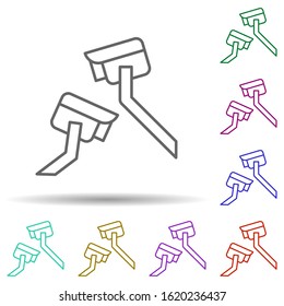 Security camera, mall in multi color style icon. Simple thin line, outline vector of mall icons for ui and ux, website or mobile application