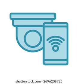 Ícone de Mini ilustração da câmera de segurança. Use Para Conceitos Modernos, Impressão, Ui, Kit Ux, Desenvolvimento De Web E Aplicativos. Vetor Relacionado À Tecnologia, Casa Inteligente E Mais