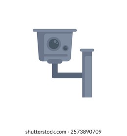 Security camera mounted on a metal pole, providing surveillance and ensuring safety