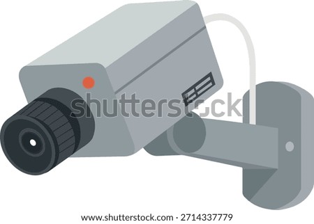 Security camera mounted on wall for surveillance and safety