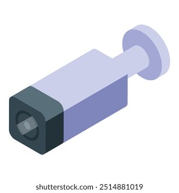 Security camera observing, protection and safety concept in isometric view
