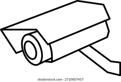 Ilustración de icono de contorno de cámara de seguridad