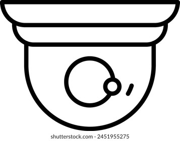 Security camera outline icon vector illustration