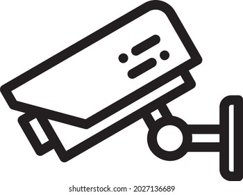 Security camera outline symbol, Security camera icon,  Part of technology icon set