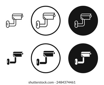 Security Camera outlined icon vector collection.