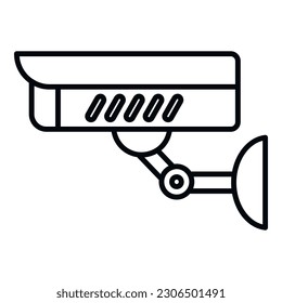 Security camera paid parking icon outline vector. Car garage. Gate zone