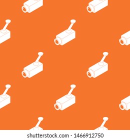 Security camera pattern vector orange for any web design best
