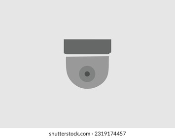 Icono de la línea de servicio de la cámara de seguridad en el fondo blanco. Icono moderno de la tv de cc. Silueta de cámara espía Ister de ilustración de hotel.