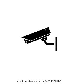 Security camera sign icon vector illustration. Video monitoring icon. Camera cctv sign. Surveillance symbol.