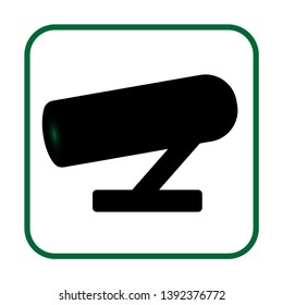 Security camera sign simple icon on background