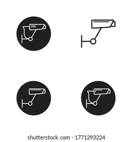 Security camera sign. Video monitoring. Camera cctv icon set. Surveillance. Graph symbol for your web site design, logo, app, UI. Vector illustration