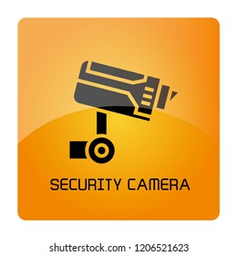 security camera sign in yellow signage