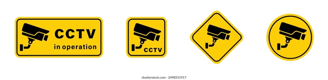 Security Camera signs. CCTV camera icons. Security camera vector illustration. CCTV