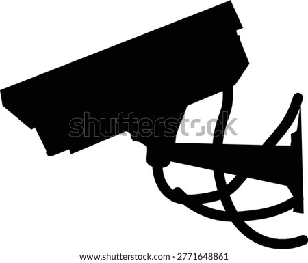 Security Camera Silhouette Black CCTV Surveillance Icon Monitoring Equipment Vector