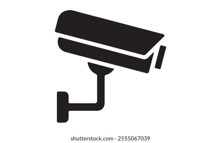 Security camera silhouette vector illustration -Cricut Isolated on white background Vector illustration for Cutting Machine,Typography Calligraphy , Silhouette Cameo, Hand drawn lettering phrase isola