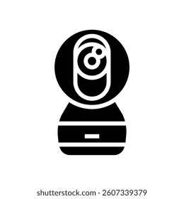 security camera smart home glyph icon vector. security camera smart home sign. isolated symbol illustration