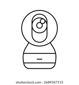 vetor de ícone de linha home inteligente câmera de segurança. sinal home inteligente câmera de segurança. símbolo de contorno isolado ilustração preta