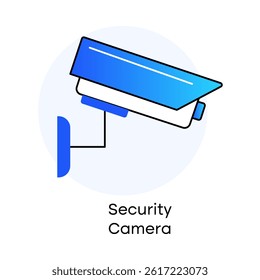 Security Camera – Surveillance Device Representing Monitoring and Safety, icon with editable stroke