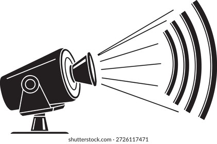 Security Camera Surveillance Icon Illustration