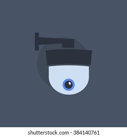 Security camera symbol. Security camera concept in flat style. Security camera sign. Security camera vector icon