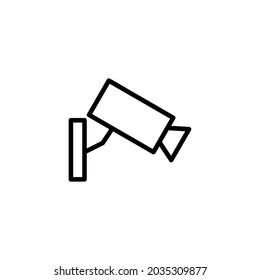 Security Camera Technology Gadget Vector Logo Monoline Icon Symbol for Graphic Design UI UX or Website