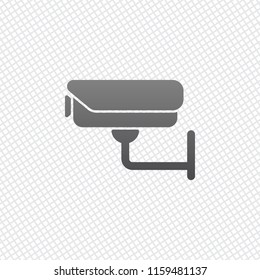 Security camera. Technology icon. On grid background