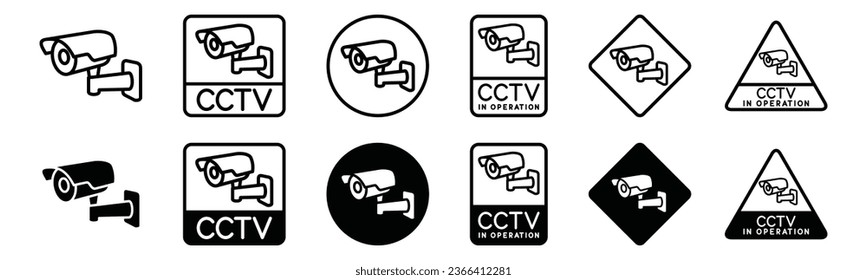 Security camera thin line icon. CCTV sign. Video surveillance icon symbol. Vector illustration