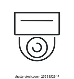 Security camera thin line icons. Perfect pixel on transparent background