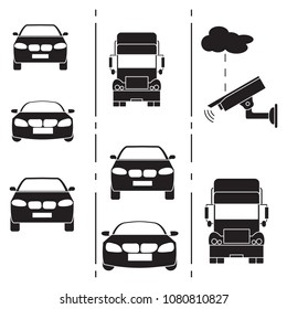 Security camera and traffic. Detection of offenses and ensuring the safety of driving.