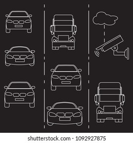 Security camera and traffic. Detection of offenses and ensuring the safety of driving.