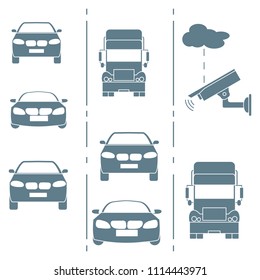 Security camera and traffic. Detection of offenses and ensuring the safety of driving.