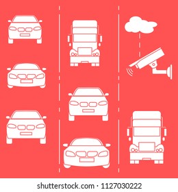 Security camera and traffic. Detection of offenses and ensuring the safety of driving.