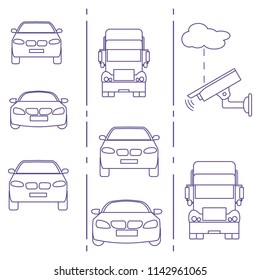 Security camera and traffic. Detection of offenses and ensuring the safety of driving.