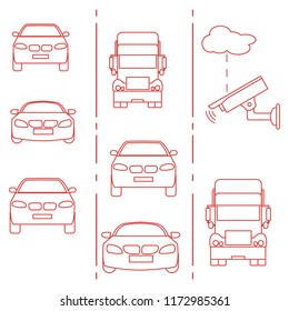 Security camera and traffic. Detection of offenses and ensuring the safety of driving.