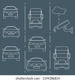 Security camera and traffic. Detection of offenses and ensuring the safety of driving.