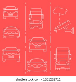 Security camera and traffic. Detection of offenses and ensuring the safety of driving.