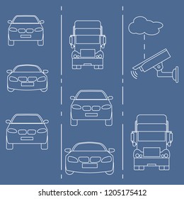 Security camera and traffic. Detection of offenses and ensuring the safety of driving.