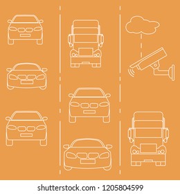 Security camera and traffic. Detection of offenses and ensuring the safety of driving.