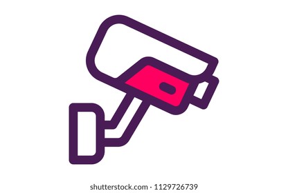 security camera, two color icon