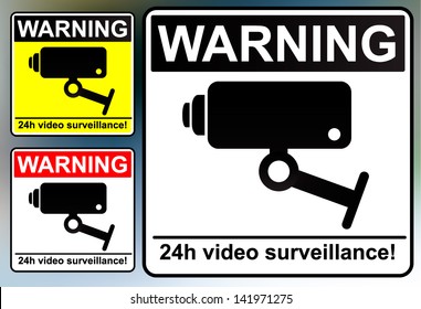 Security camera in used signs