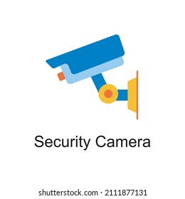 Security Camera vector Flat Icon Design illustration. Home Improvements Symbol on White background EPS 10 File