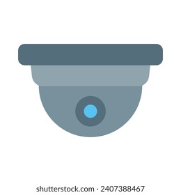 Security Camera Vector Flat Icon For Personal And Commercial Use.
