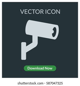 Security camera vector icon