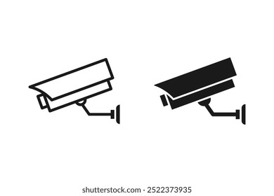 Ícone de vetor de câmera de segurança. símbolo cctv 