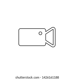 Security camera vector icon. Cinema video camera icon