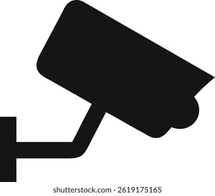 Security camera vector icon illustration. CCTV camera black filled symbol icon. Eps 10
