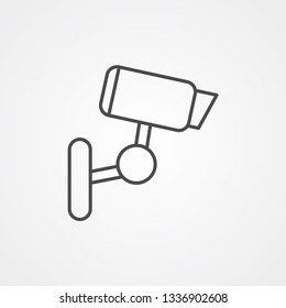 Security camera vector icon sign symbol